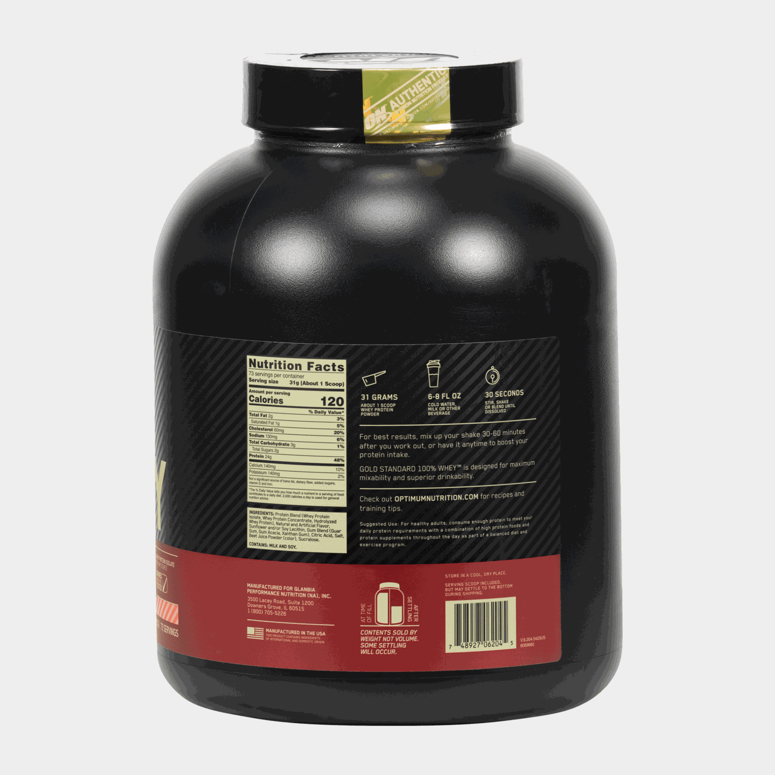 100 % Whey Gold Standard 2 270 g, Strawberry & Cream, proteiinijauhe - full image 3