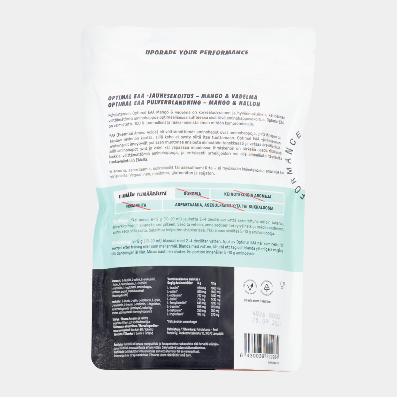 Athletics Optimal EAA, Mango-Hallon 350g, ravintolisä - full image 2