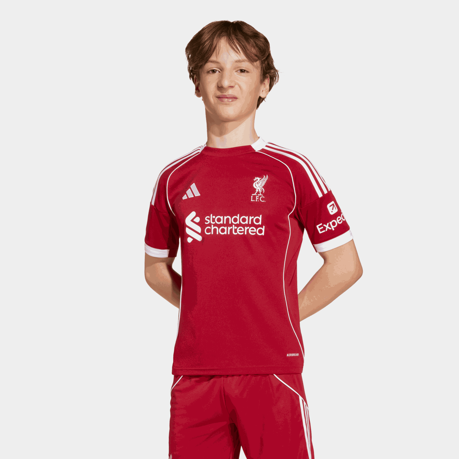 Liverpool Home Jersey 2025/26, nuorten pelipaita 25/26 - full image 1