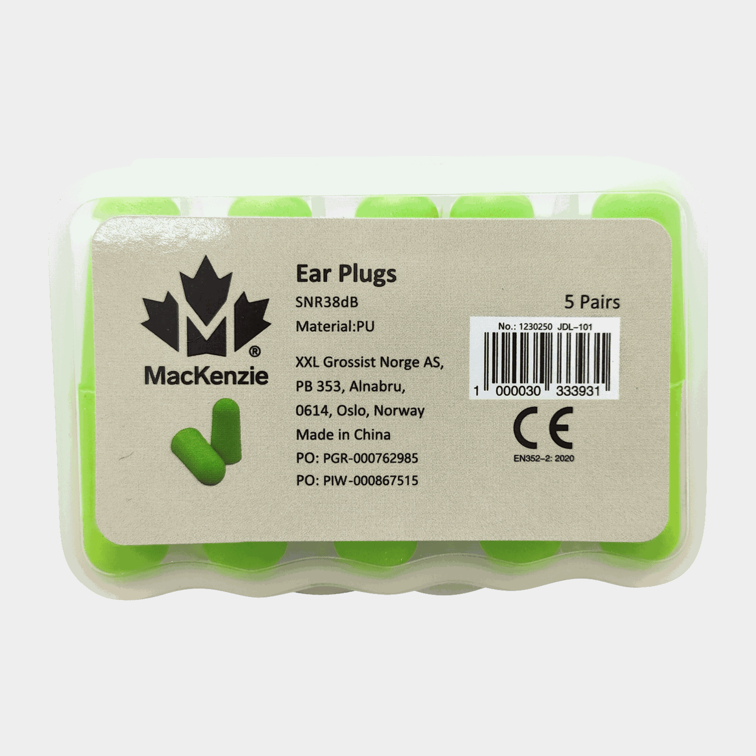 Ear Plugs 38dB, muotoiltavat korvatulpat - full image 3