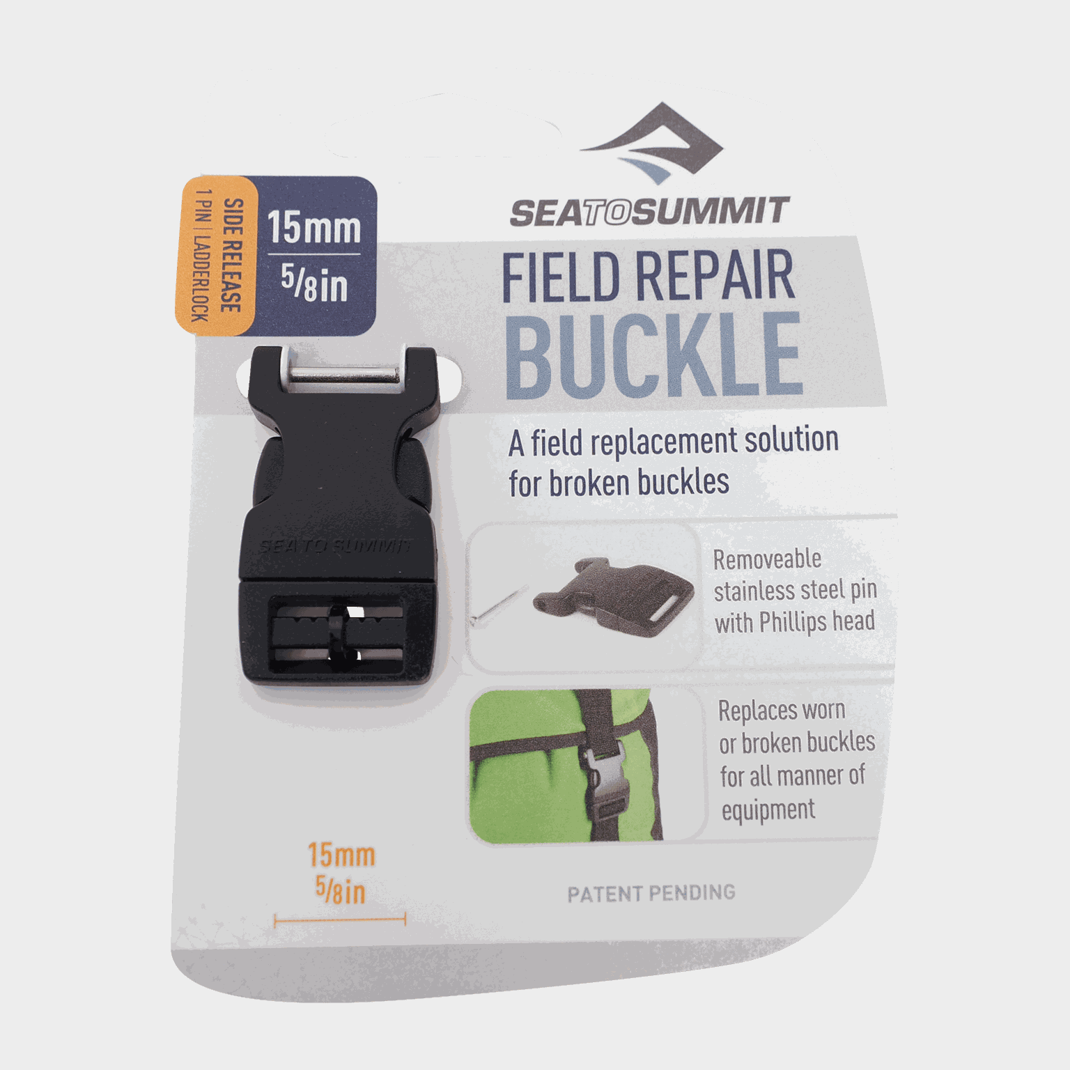 Buckle 15Mm Side Release 1 Pin Black, varasolki - full image 4