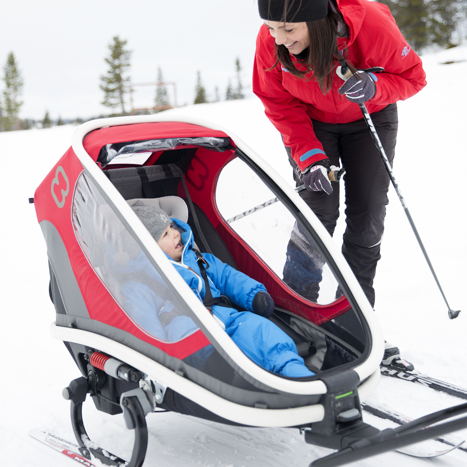 Skiing kit Outback 25/26, hiihtoahkio Outback-pyöräperävaunuun - full image 3