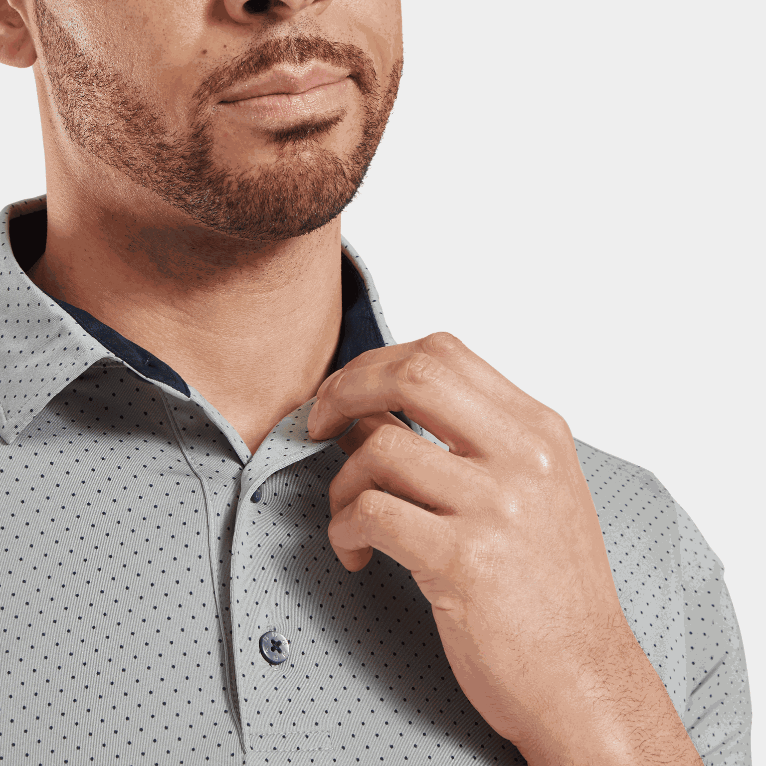 Stretch Lisle Dot Print99, miesten pikeepaita - full image 3