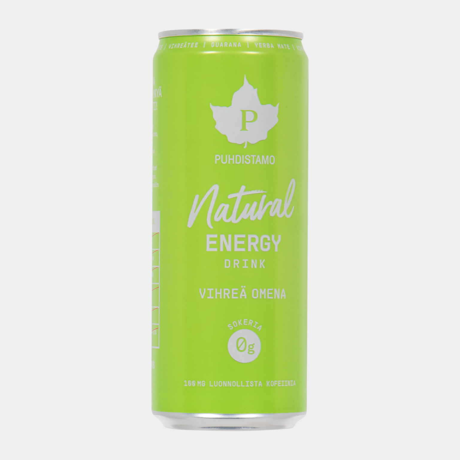 Natural energy drink - Grön äpple 330ml, energiajuoma - full image 1