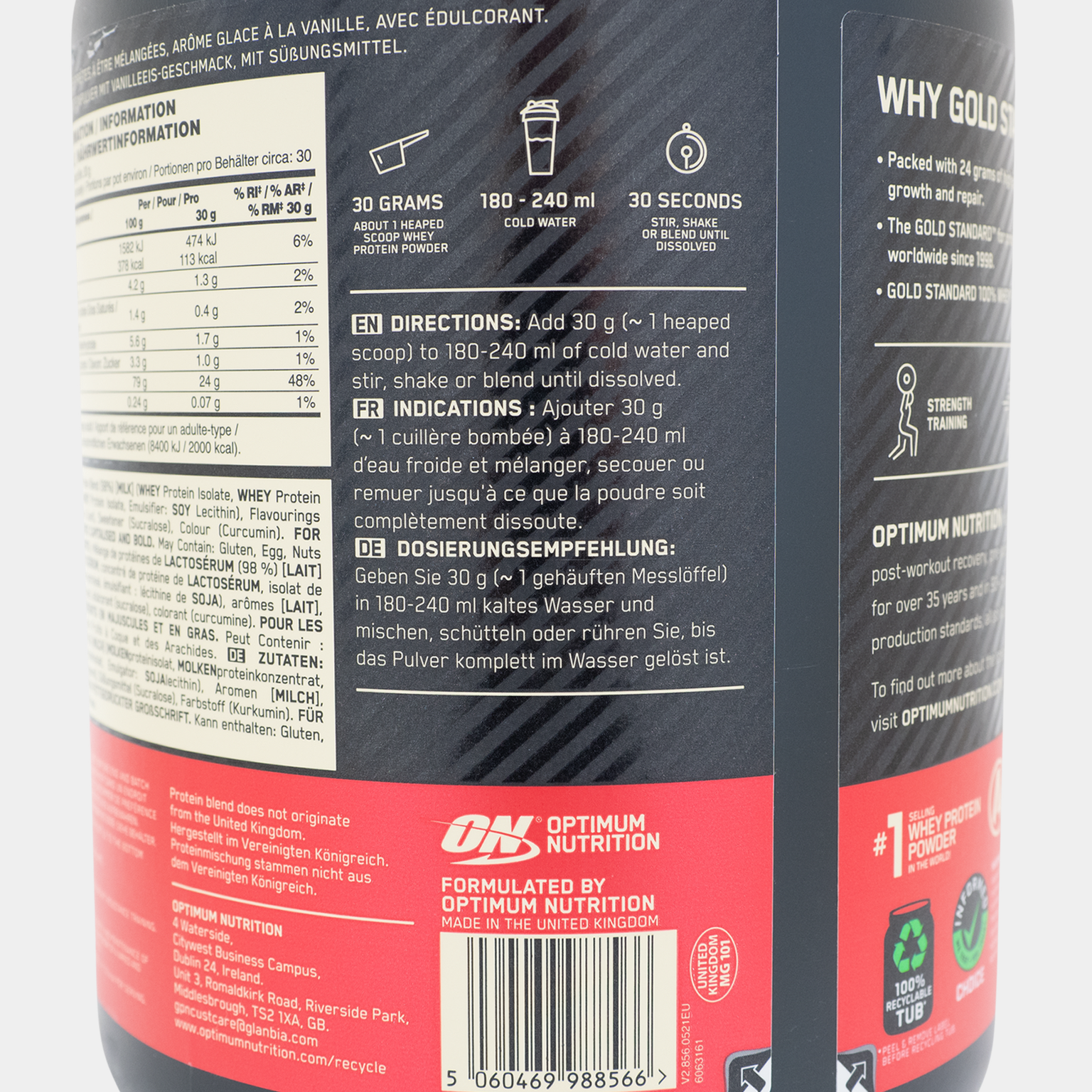 100 % Whey Gold Standard 908 g, proteiinijauhe - full image 3
