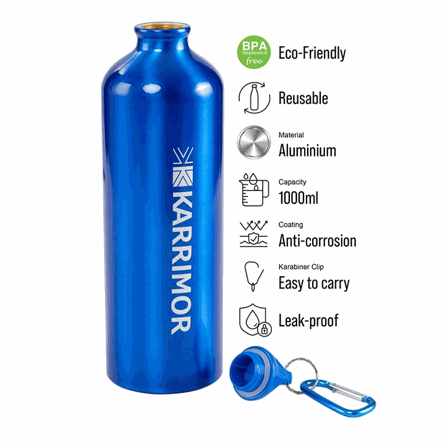 1Ltr Alu Bottle, juomapullo - full image 2