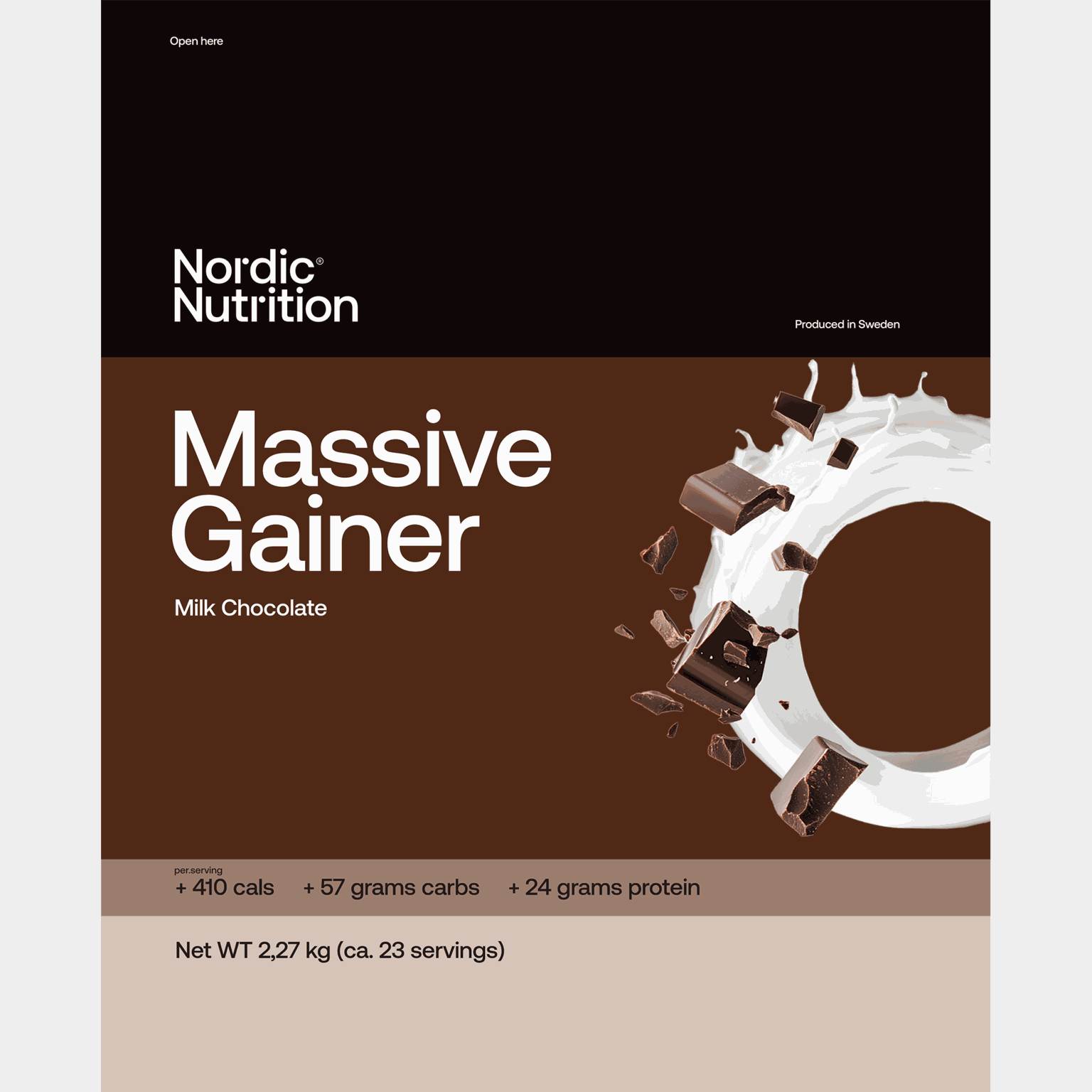 Massive Gainer - Chocolate 2270 g, proteiinijauhe - full image 1