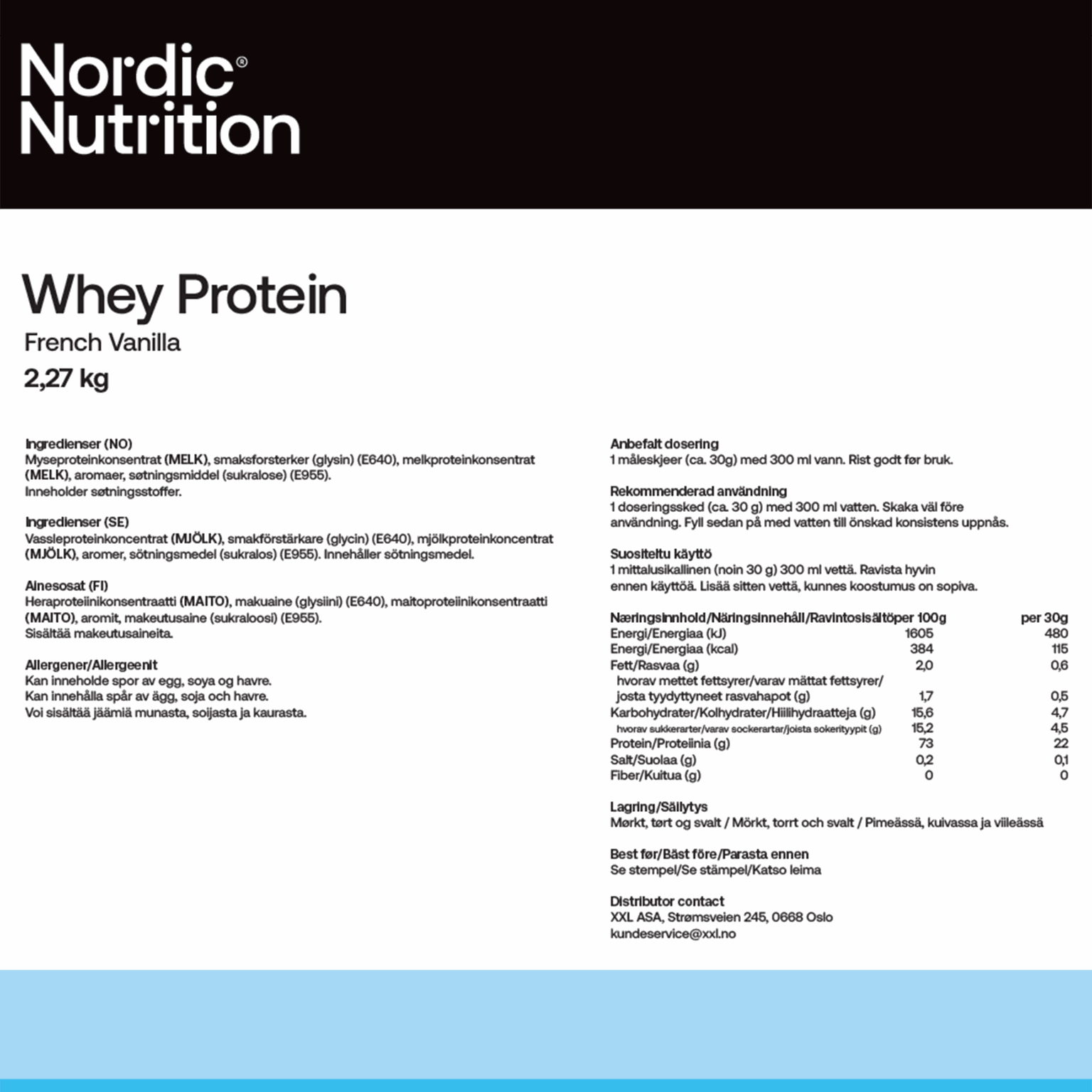 Whey Protein - Vanilla 2 270 g, proteiinijauhe - full image 2