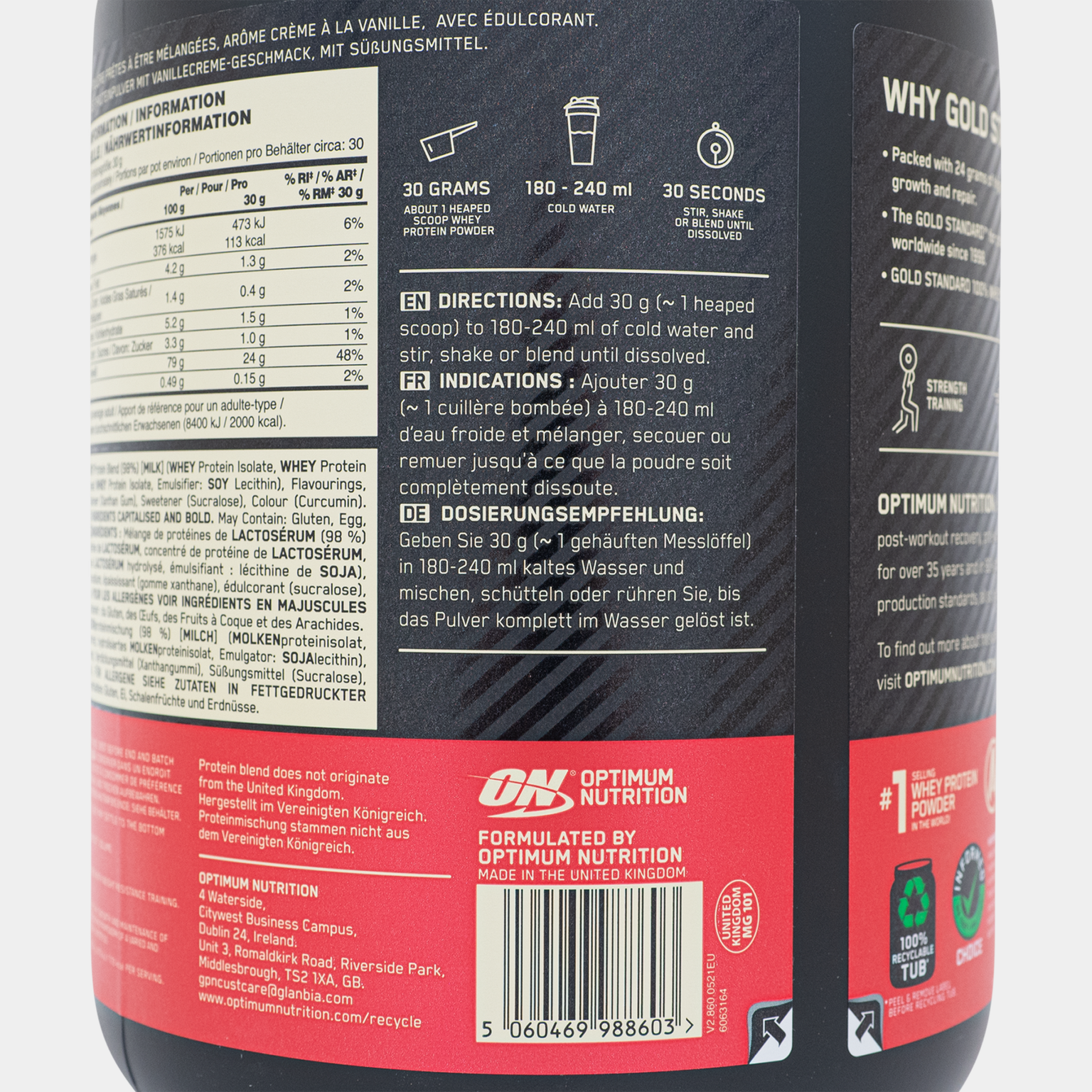 100 % Whey Gold Standard 908 g, proteiinijauhe - full image 3