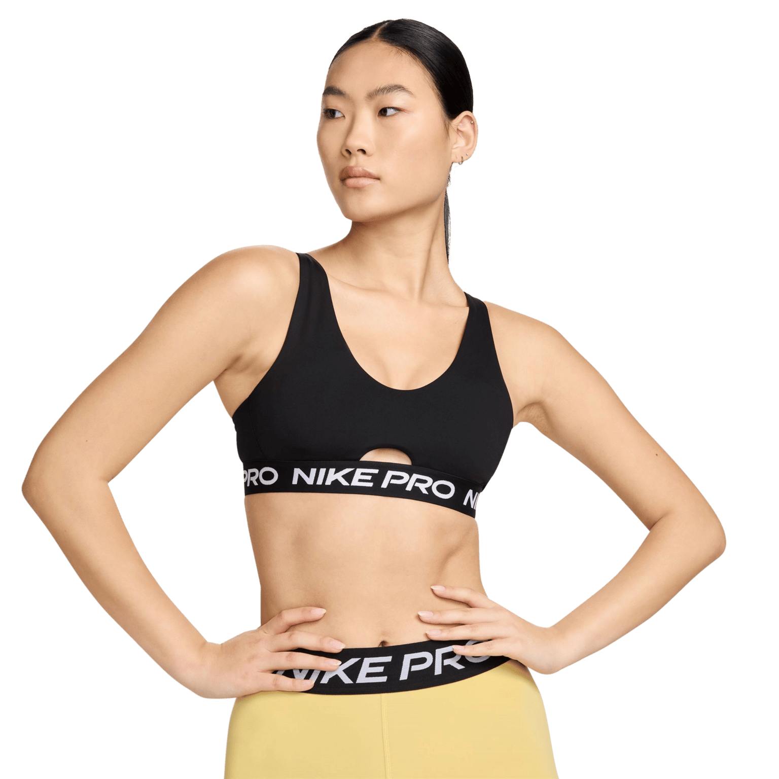 Nike Pro Indy Plunge Bra Swoosh, женский спортивный бюстгальтер