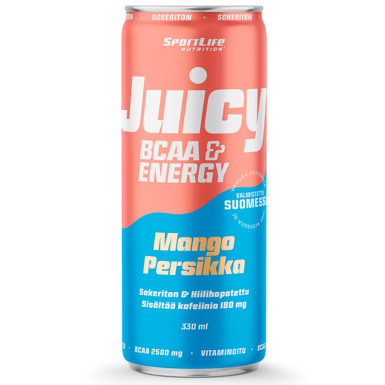 SportLife Nutrition Juicy BCAA 330мл, Манго-Персик, энергетический напиток