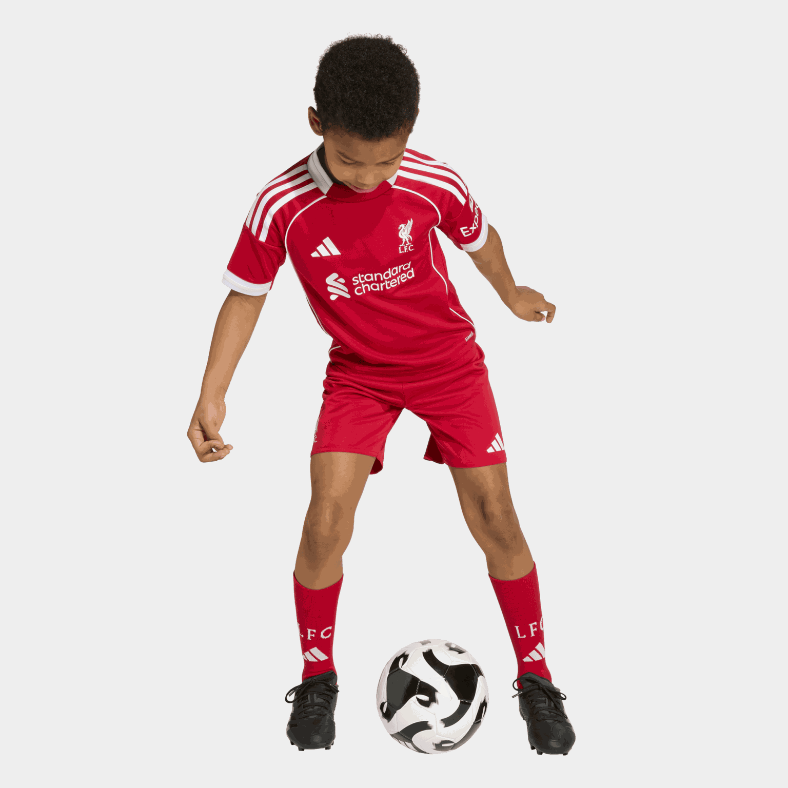 Liverpool Home Mini 2025/26, lasten jalkapalloasu 25/26 - full image 1