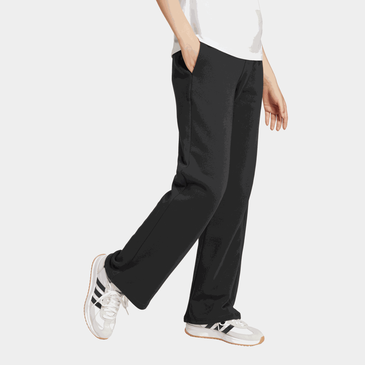 Essentials Small Logo Feel Cozy Open-Hem Joggers, naisten collegehousut - full image 2