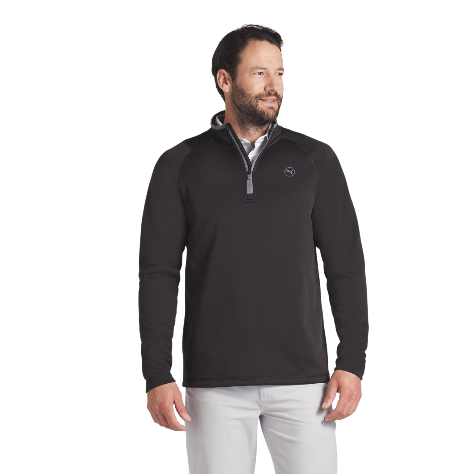 Мужская рубашка для гольфа Puma Waffle Fleece на молнии 1/4