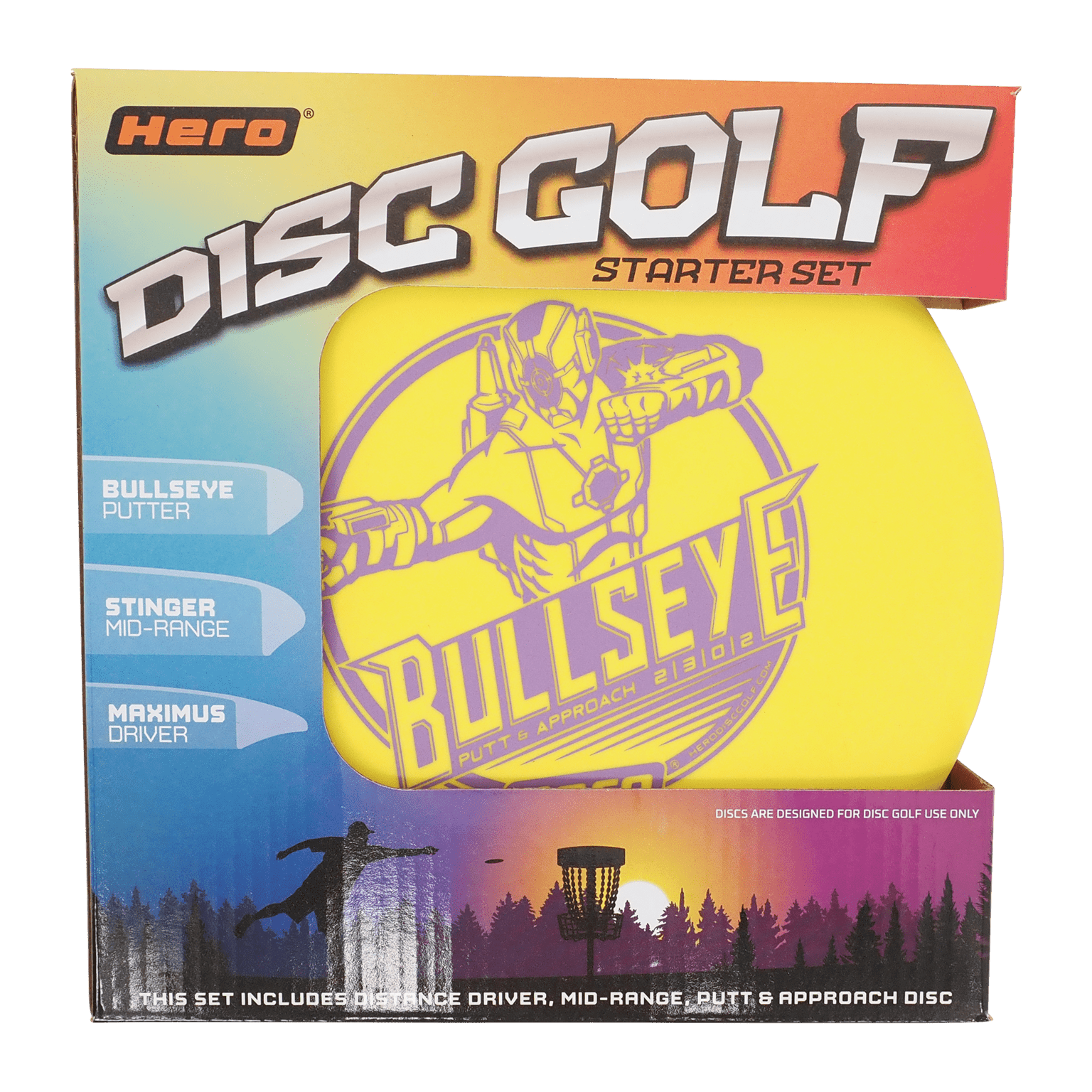 HERO 3 Disc Golf Starter Set, стартовый набор для фрисби-гольфа