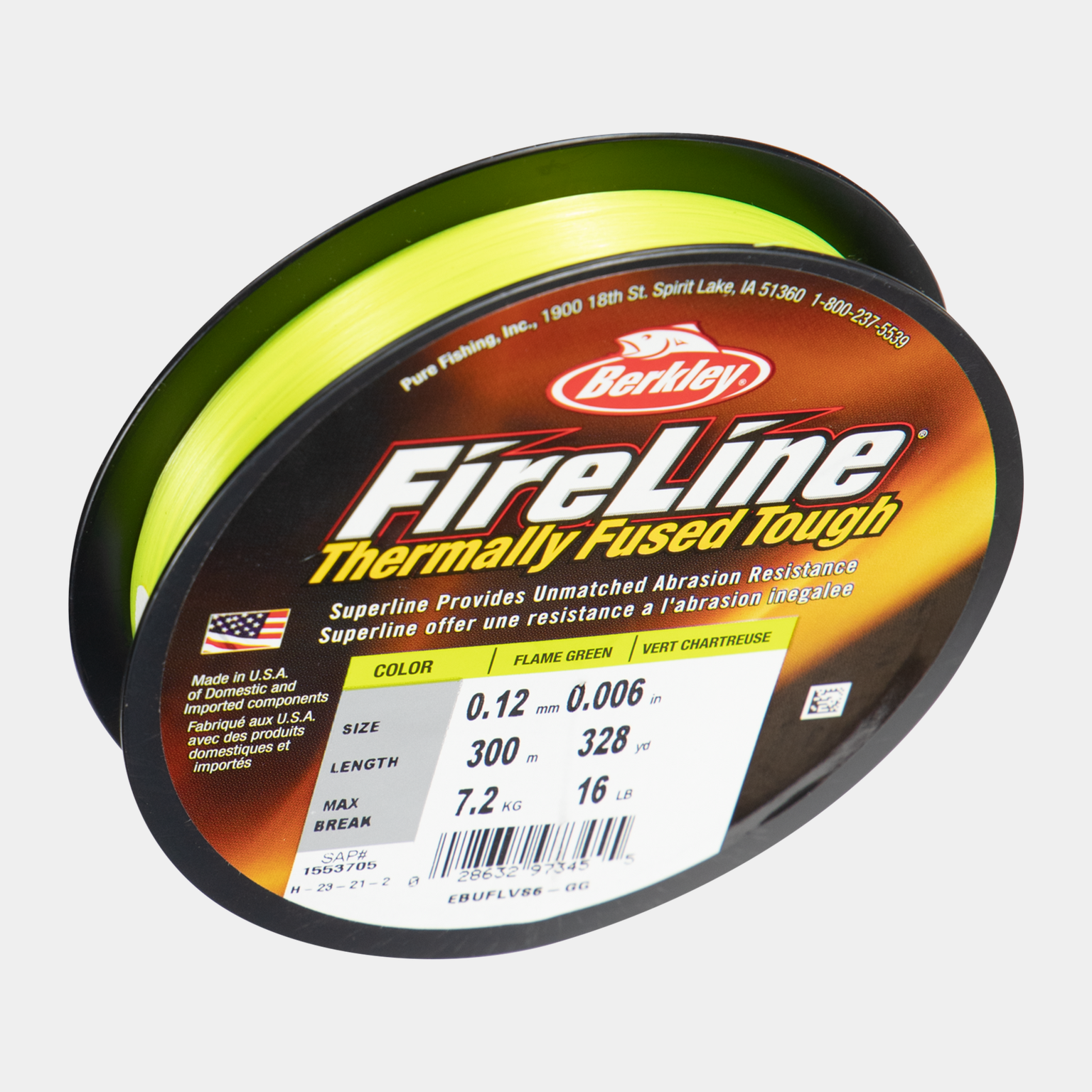 Fireline 300m Flame Green, multifilamenttisiima - full image 1