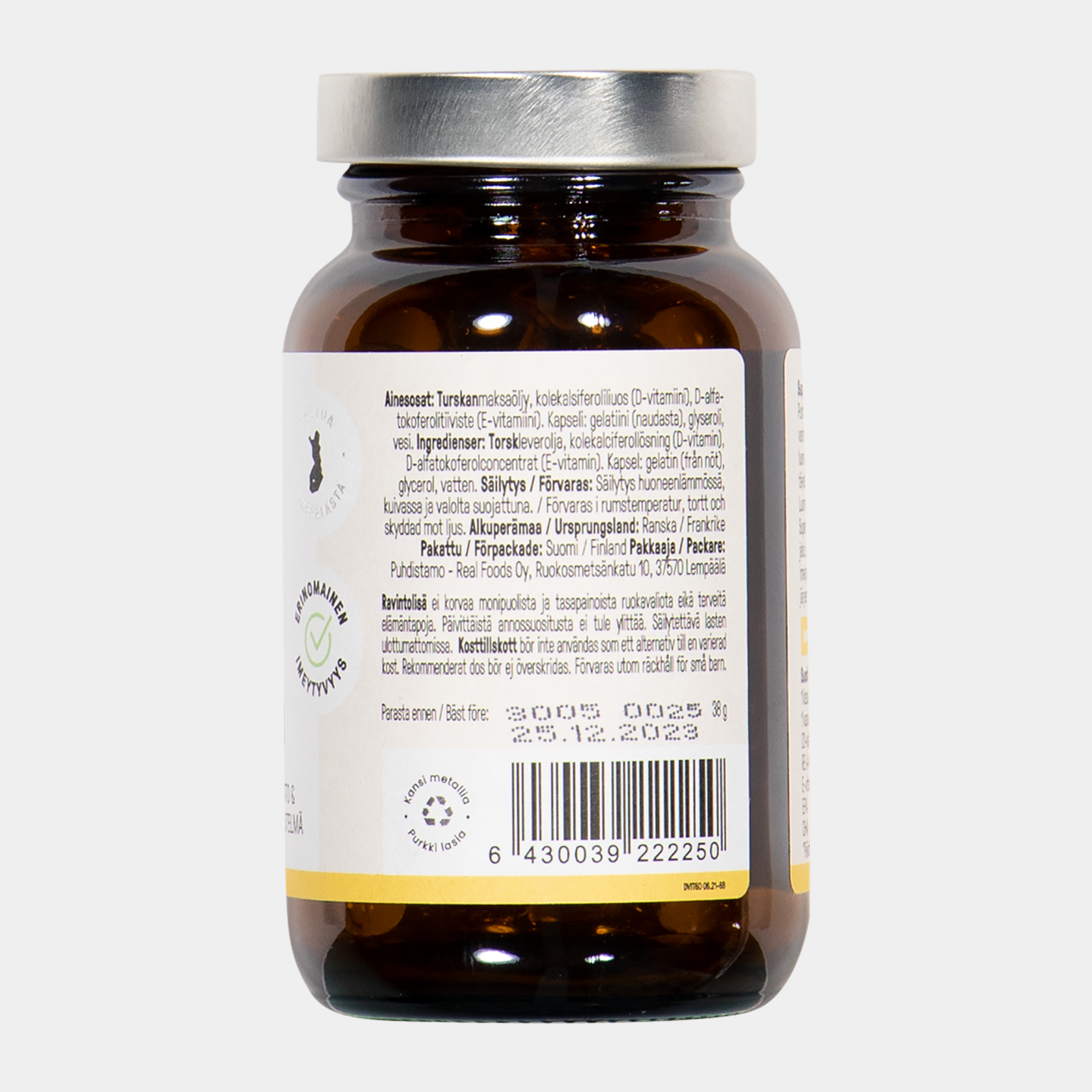 Super D-vitamiini 60 kps - Superfood ja luonnolliset ravinteet - STD | XXL