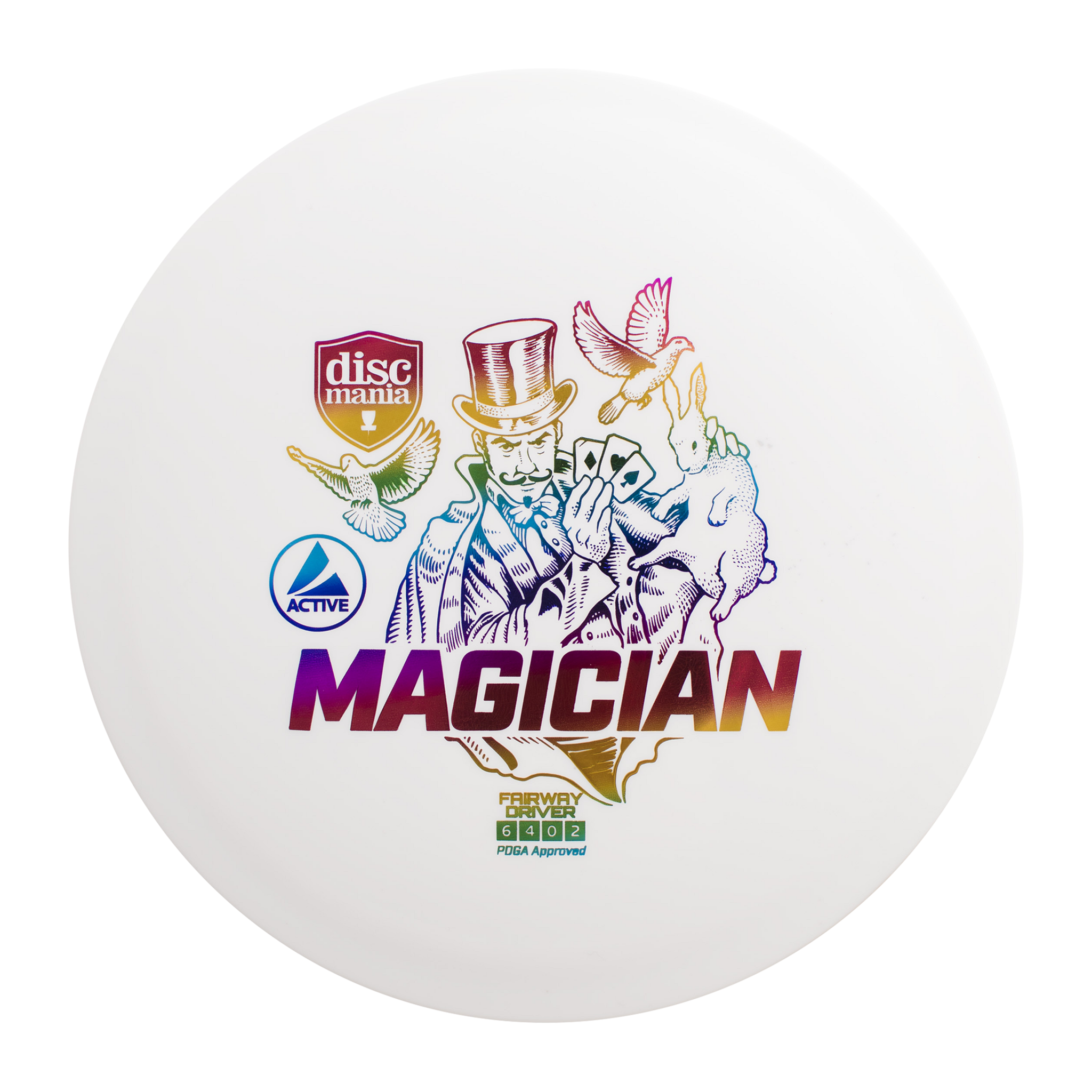 Discmania Active Driver Magician White, водитель фрисбигольфа