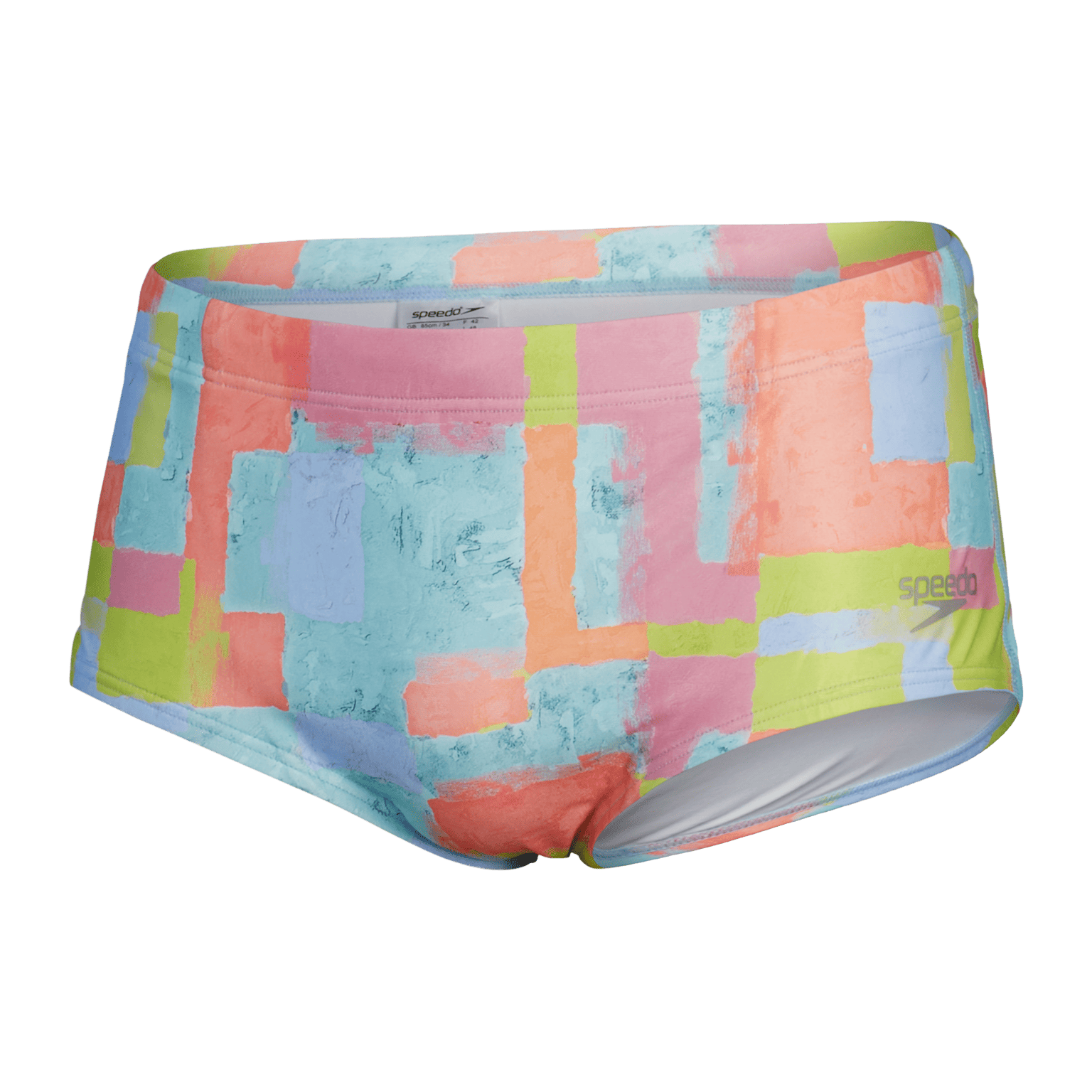 Speedo Mens 17cm Club Training Allover Digital Brief, мужские плавки