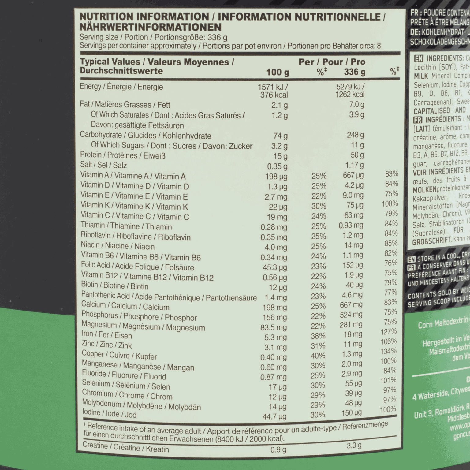 Serious Mass 2 727 g, proteiinijauhe - full image 2