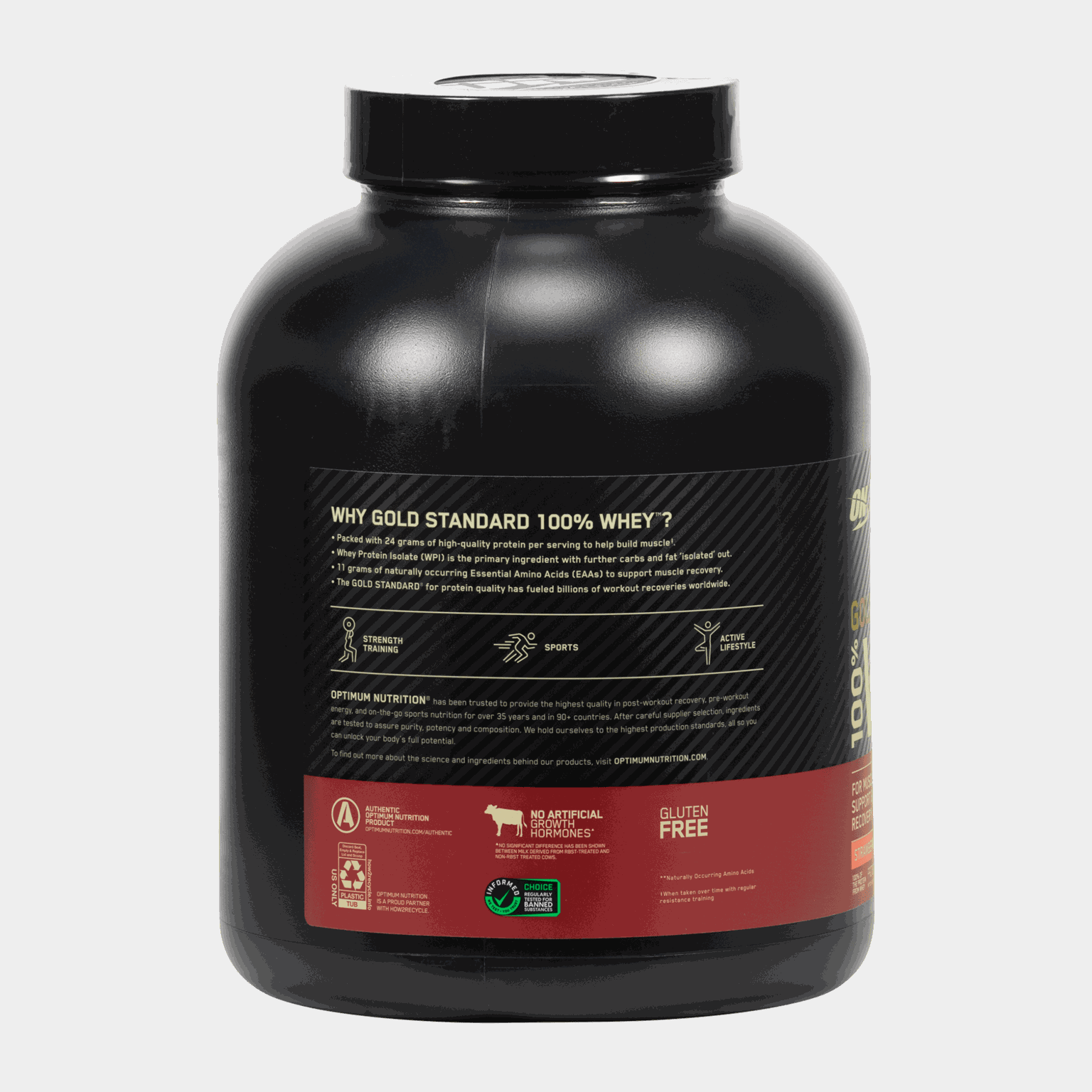 100 % Whey Gold Standard 2 270 g, Strawberry & Cream, proteiinijauhe - full image 2