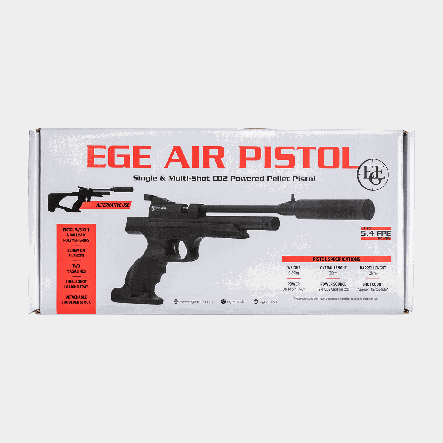 Co2 Air Pistol, Black, 4.5mm, ilmapistooli - full image 4