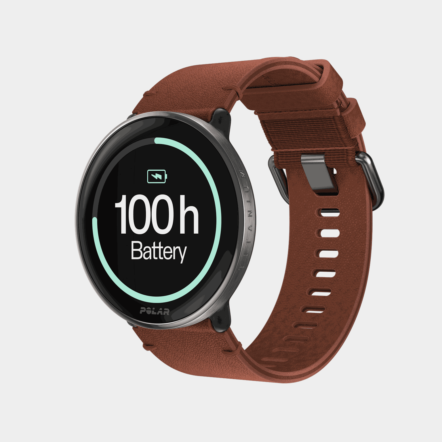 Ignite 3 Titanium/Brown leather strap, älykello - full image 2