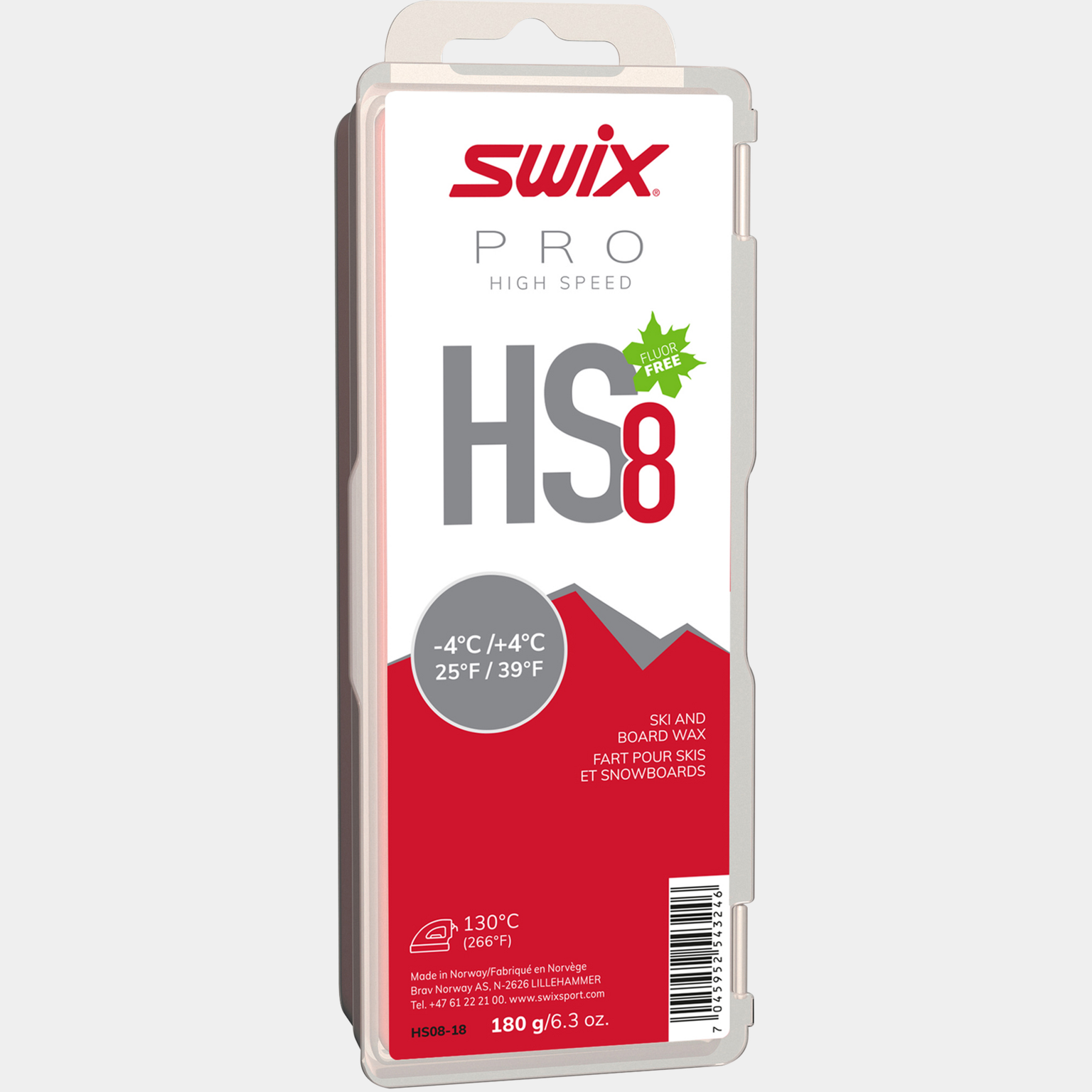 Glider HS8 Red, -4°C/+4°C, 180g 24/25, -4°C/+4°C, 180g 25/26, luistovoide - full image 1