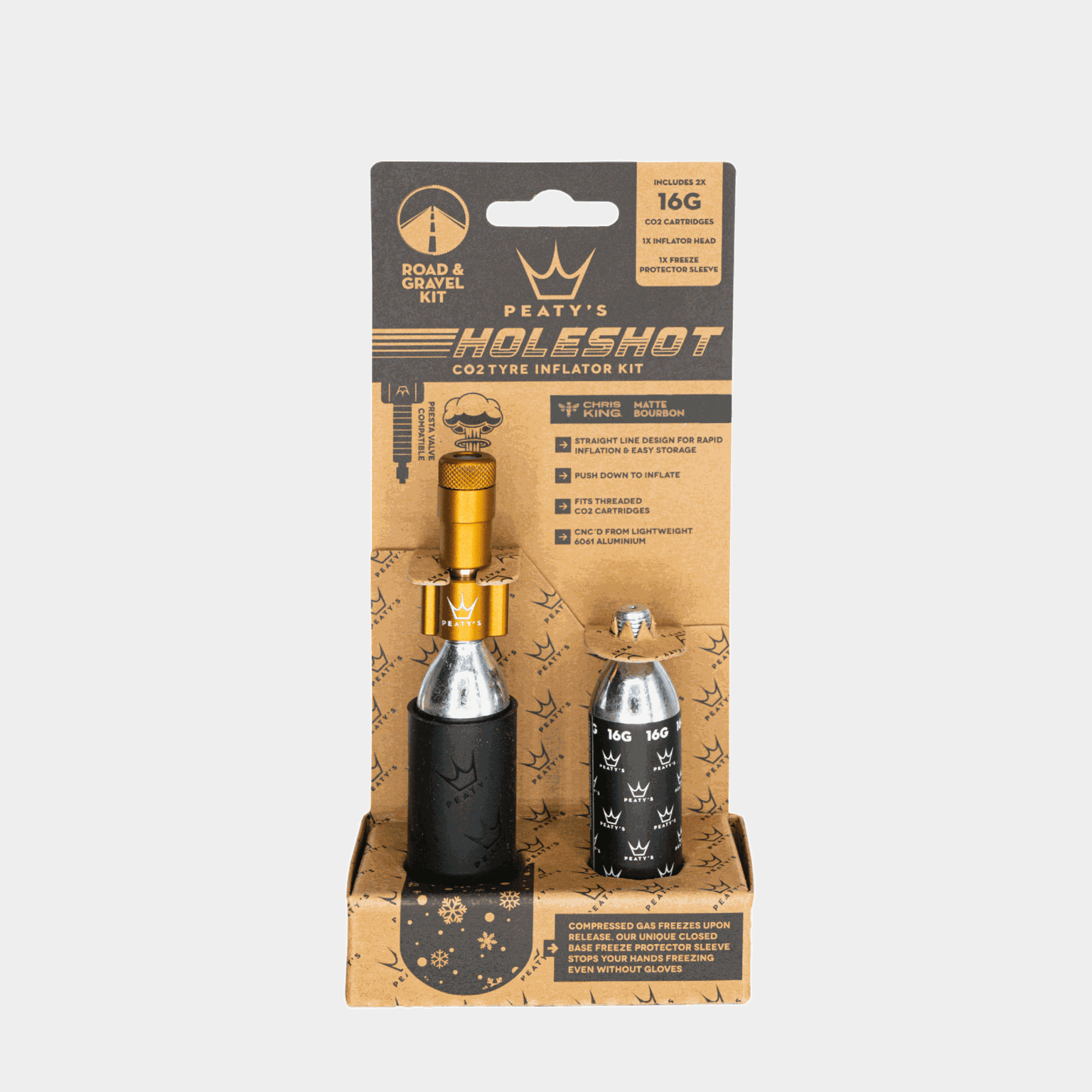 Holeshot CO2 Tyre Inflator 16g, CO2-pumppu, CO2-patruunat - full image 2