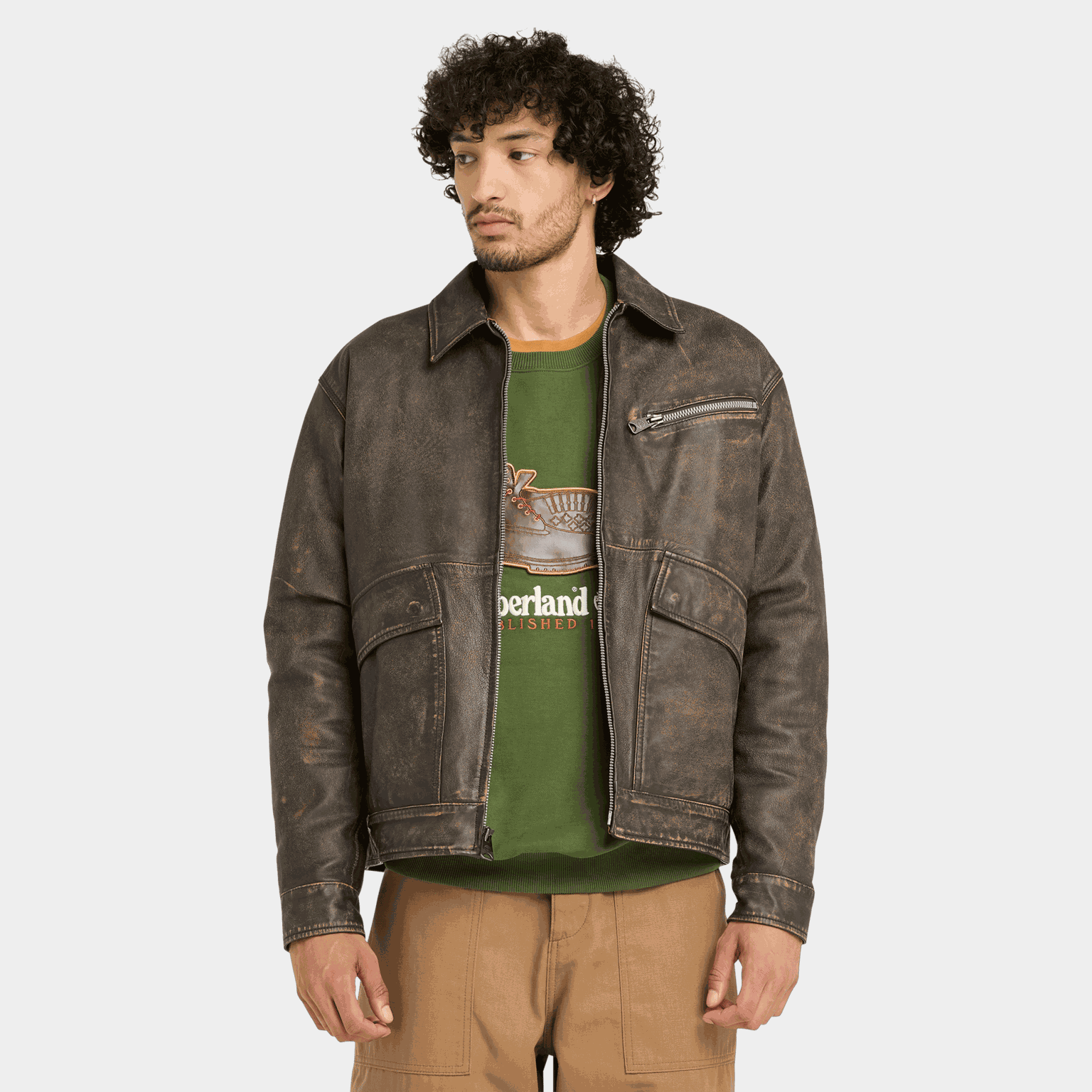 Leather Strafford, miesten takki - full image 2