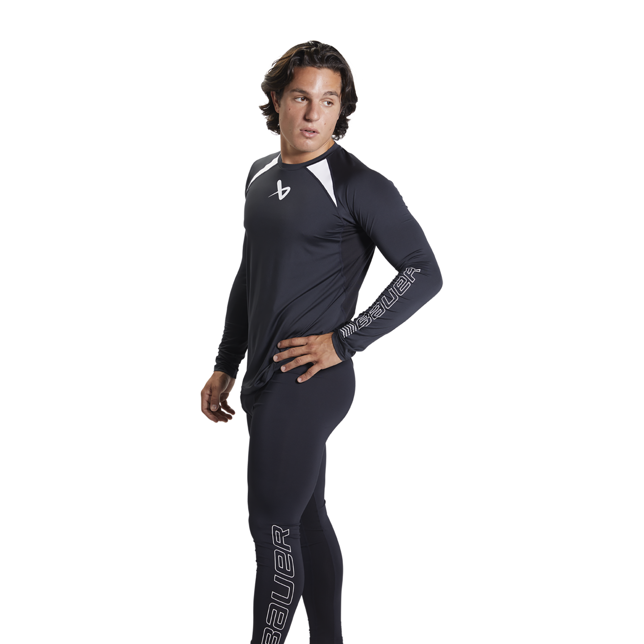 Bauer S22 Performance Long Sleeve Top-Sr 25/26, тренировочная рубашка для взрослых