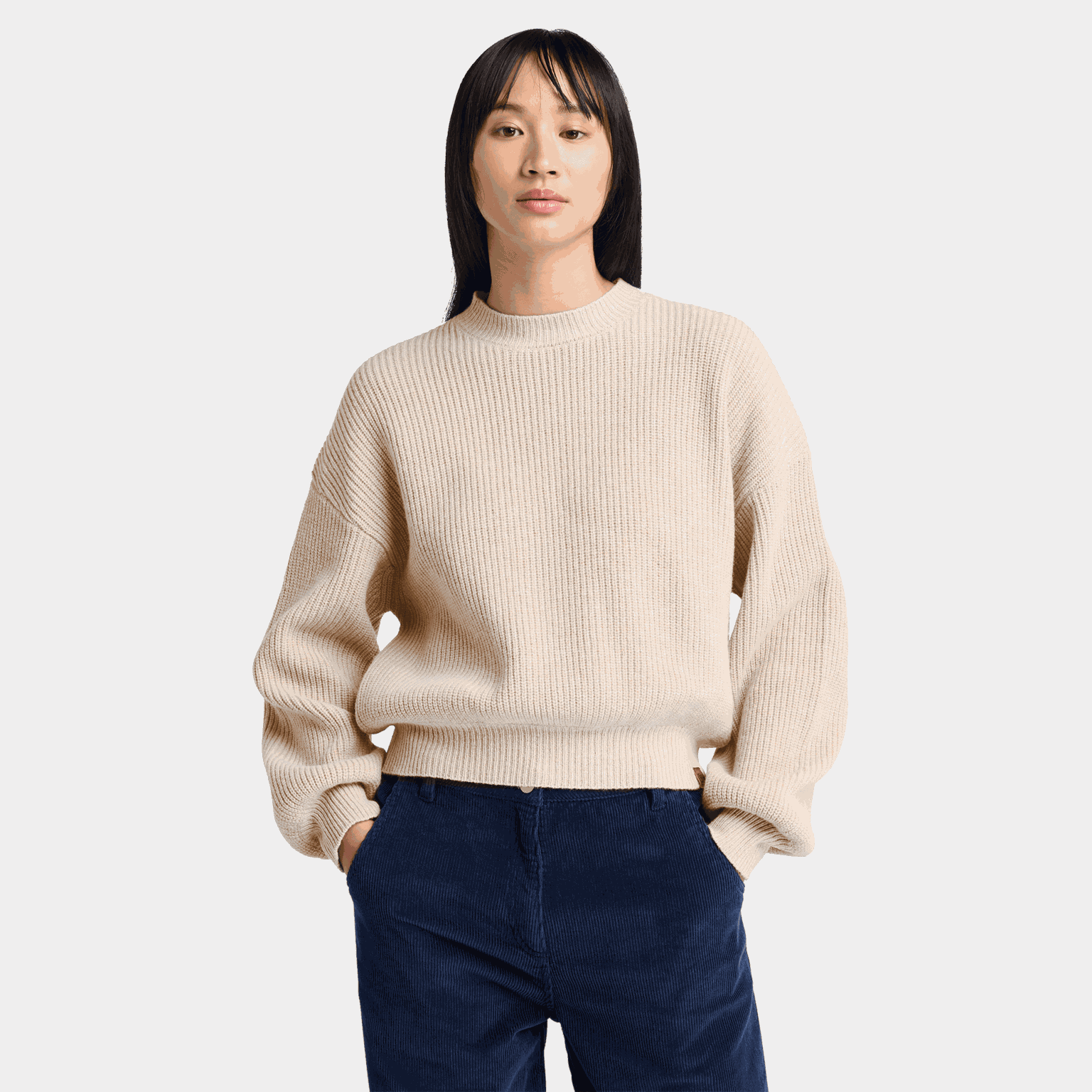 Wool Blend Crew Sweater, naisten villapaita - full image 2