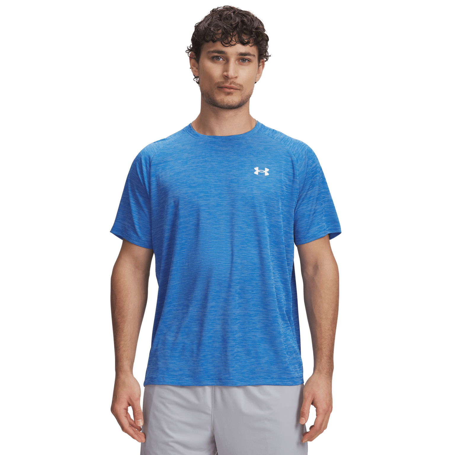 Мужская тренировочная рубашка Under Armour Tech с коротким рукавом и текстурой