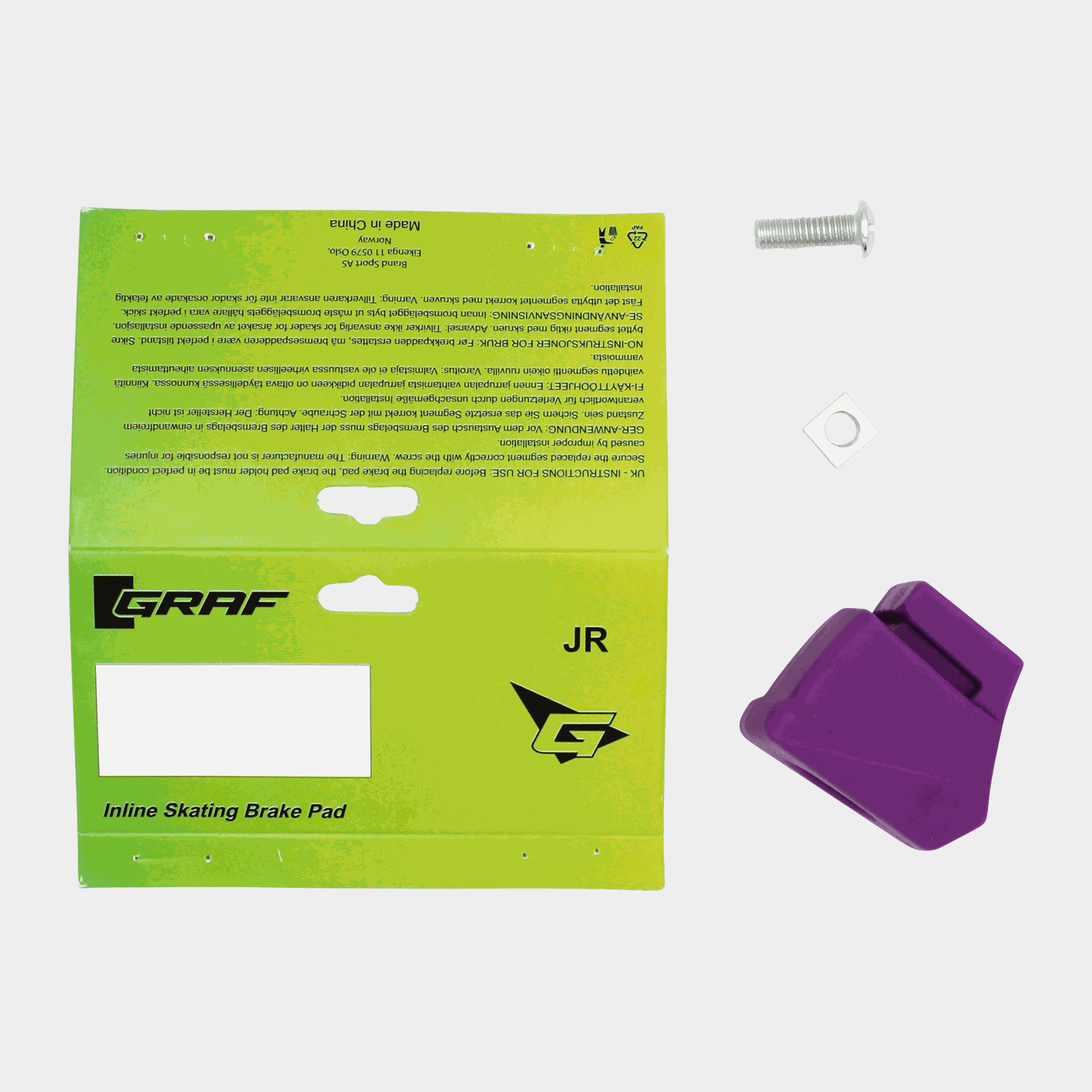 Inline Skate Brake Pad 24/25, jarrupala lasten rullaluistimiin - full image 1
