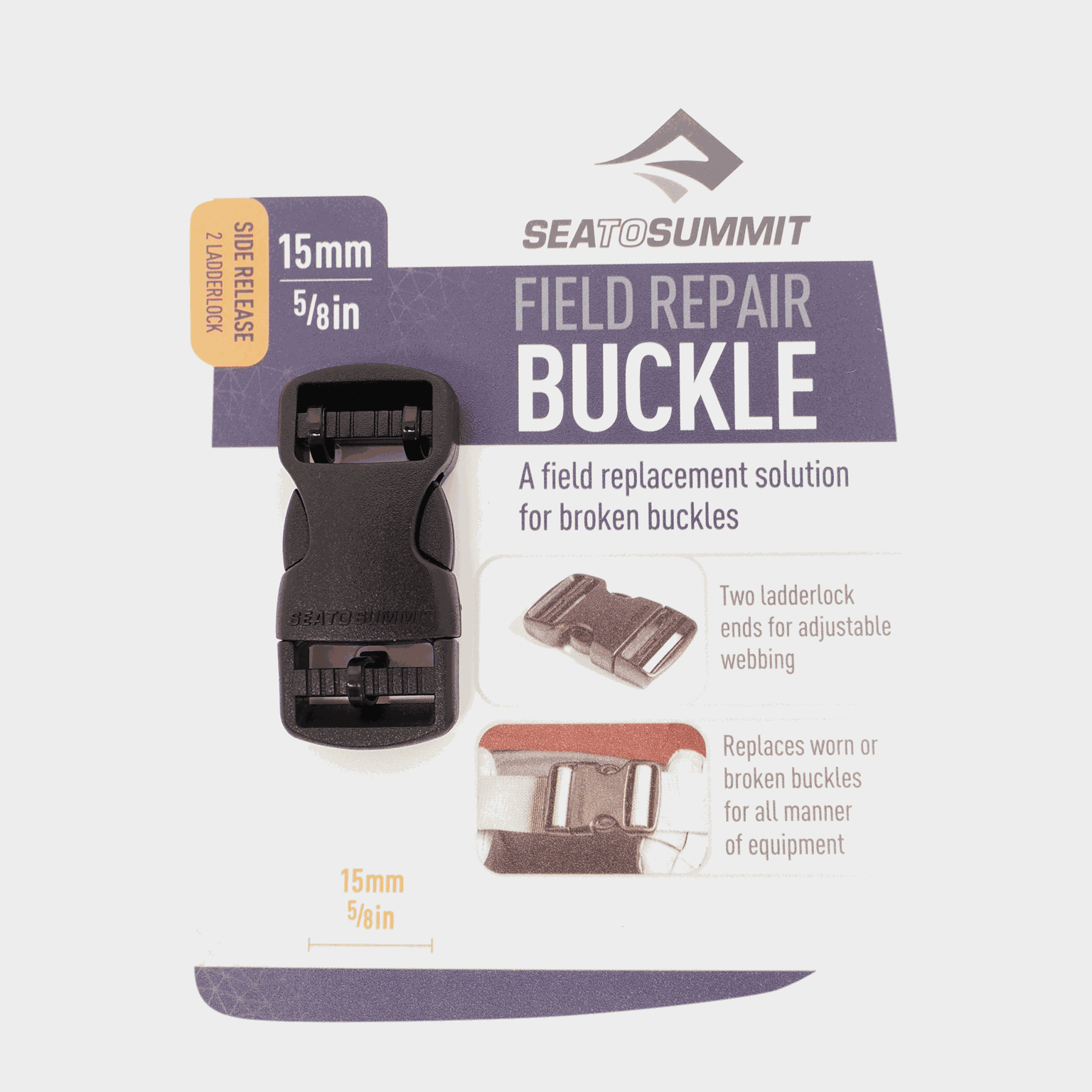 Buckle 15Mm Side Release Black, varasolki - full image 4